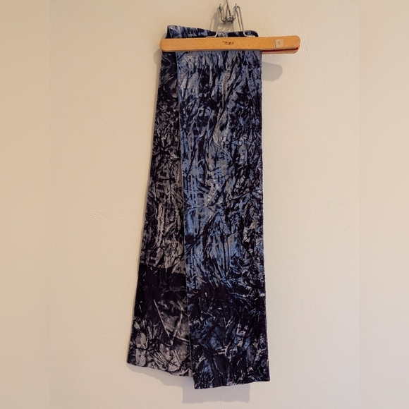 Crushed Velvet Long Skinny Scarf Purple Blue Made In Scotland BEAUTIFUL 😍